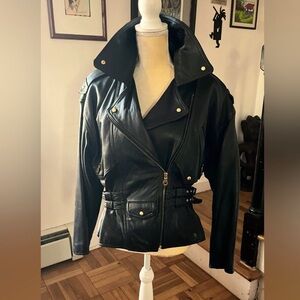 Black Leather Moto jacket